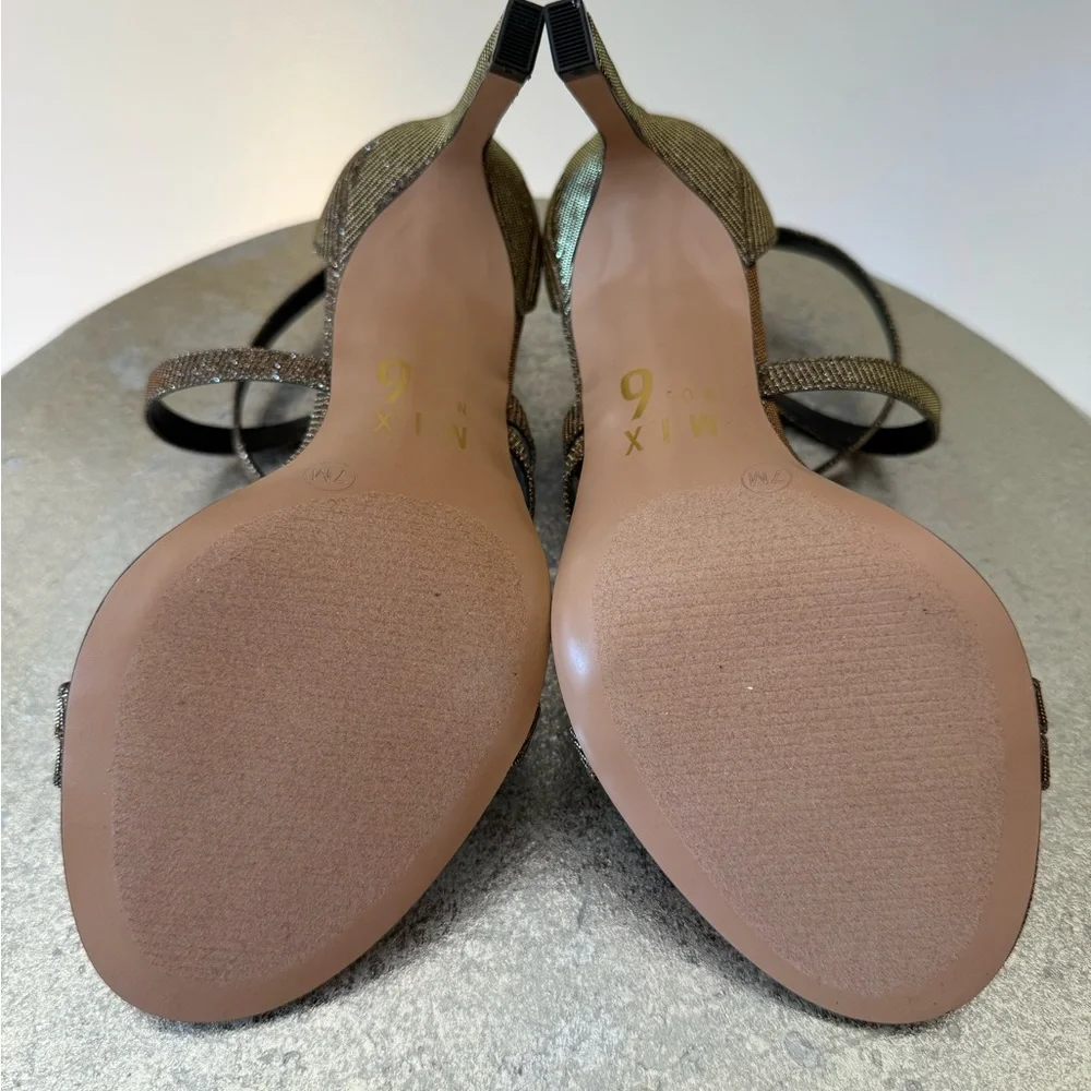 Mix No. 6 - Gold Shimmer Strappy Heels